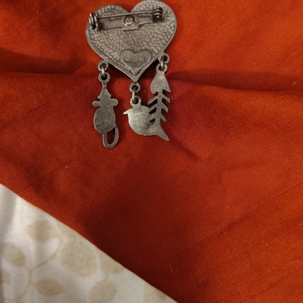 Pewter Heart 'I Love My Cat' Pin - Picture 2 of 2